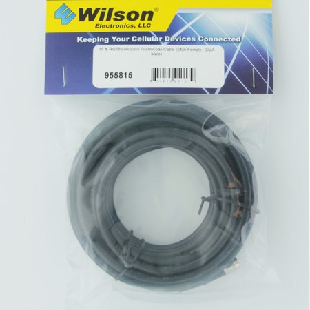 WILSON ELECTRONICS SMA-Male to SMA-Female 15 ft. Low-Loss Coaxial Extension Cable 955815